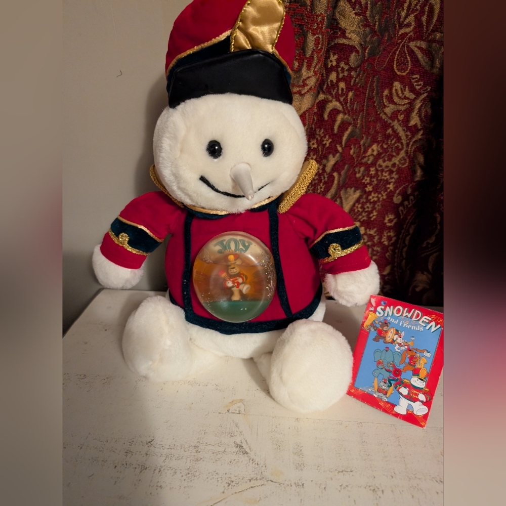 VINTAGE SNOWDEN WATERBELLIES CHRISTMAS PLUSH SNOWMAN 1998 NO TAG READ DESCRIPTIO